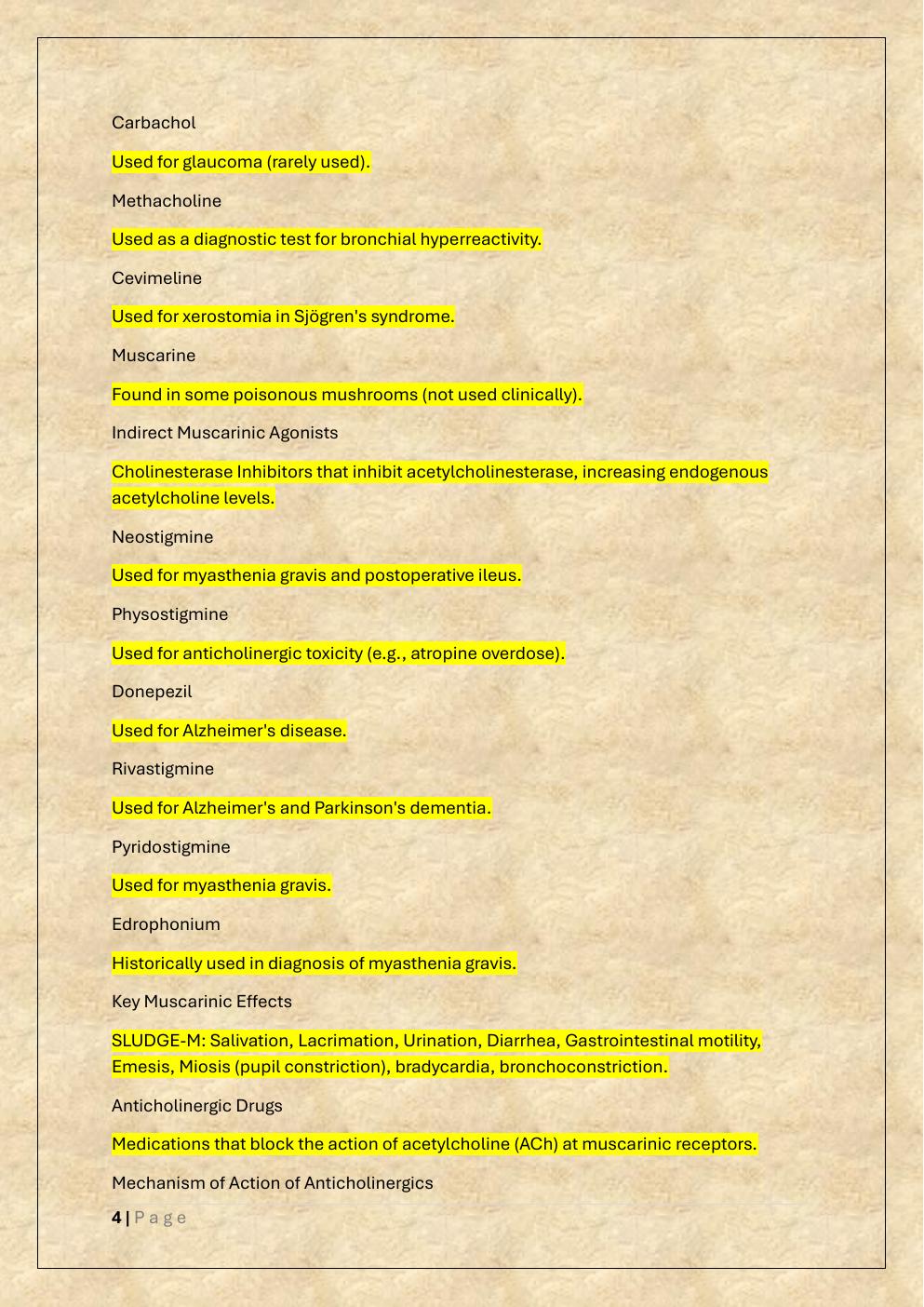 Preview page 4 of WGU D116 ADVANCED PHARMACOLOGY  STUDY GUIDE EXAM