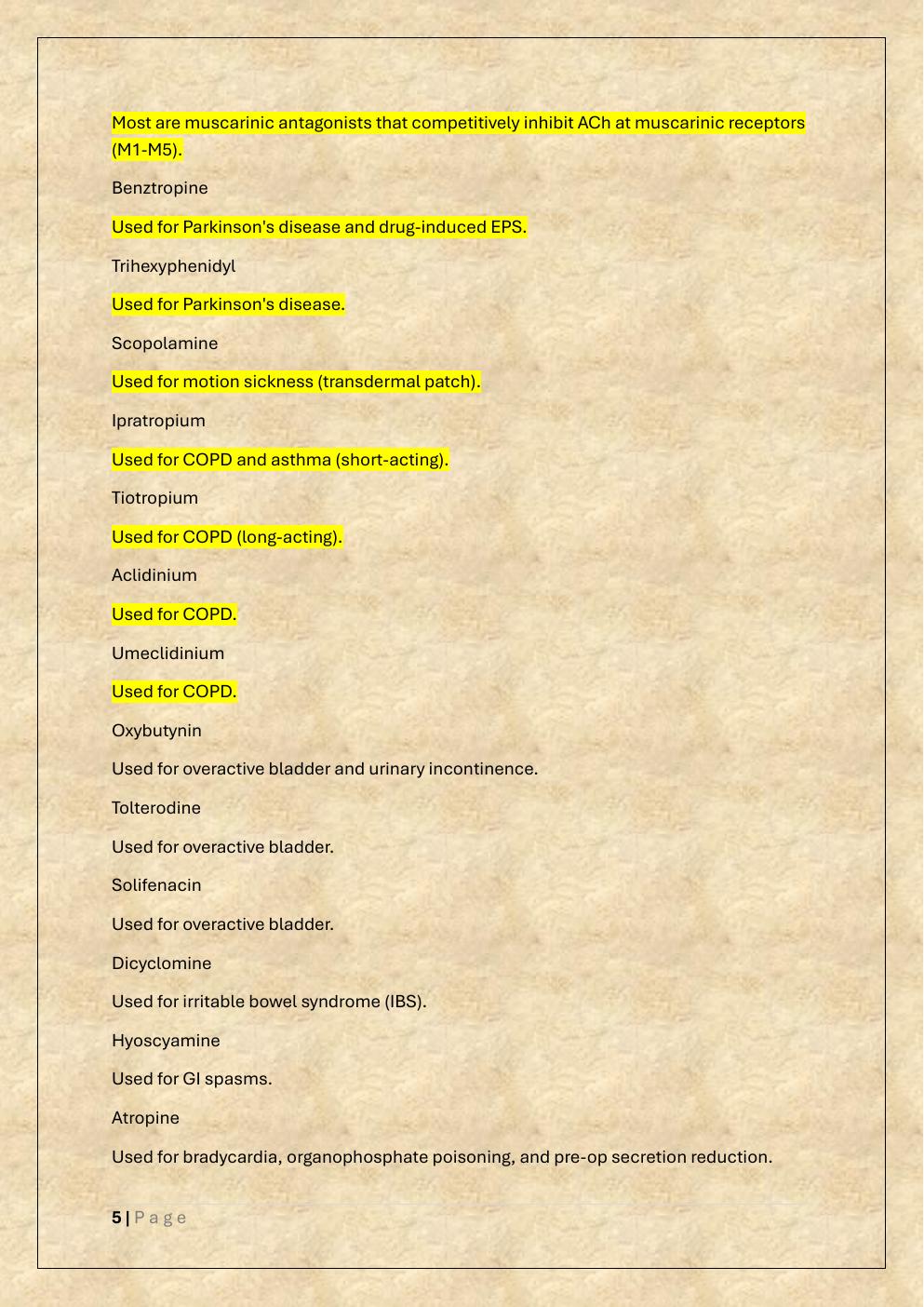 Preview page 5 of WGU D116 ADVANCED PHARMACOLOGY  STUDY GUIDE EXAM