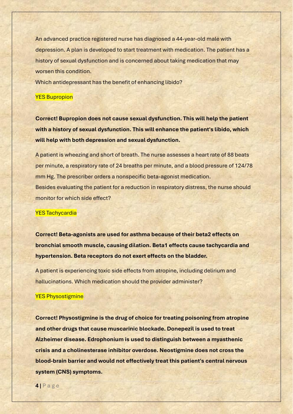 Preview page 4 of WGU D116 ADVANCED PHARMACOLOGY  EXAM