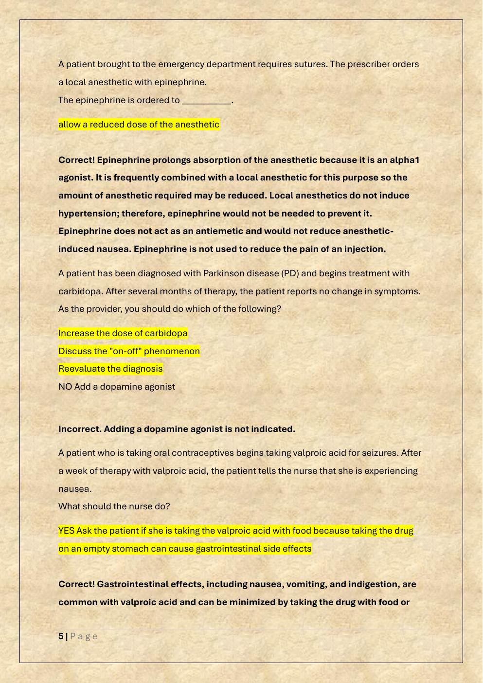 Preview page 5 of WGU D116 ADVANCED PHARMACOLOGY  EXAM
