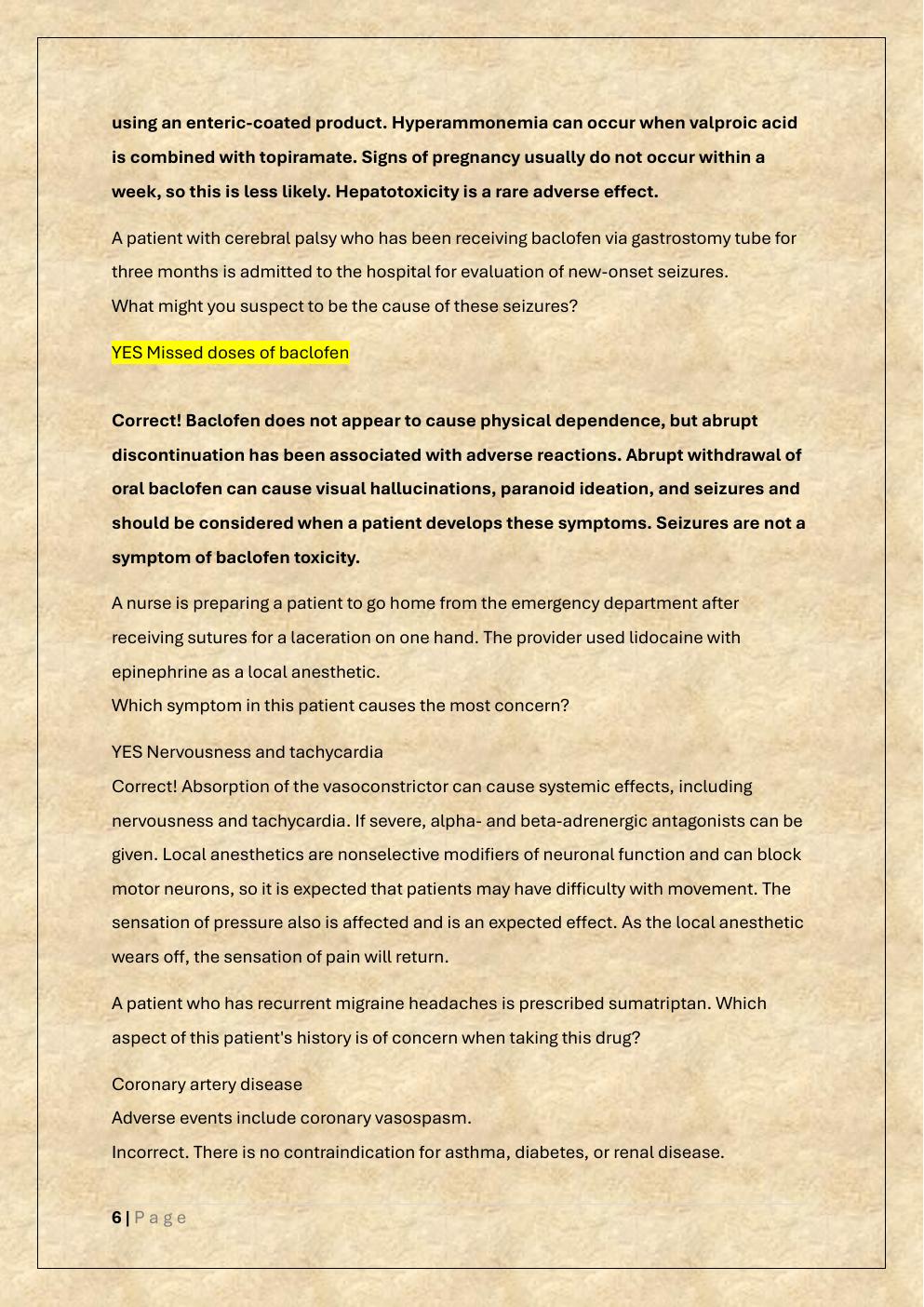 Preview page 6 of WGU D116 ADVANCED PHARMACOLOGY  EXAM