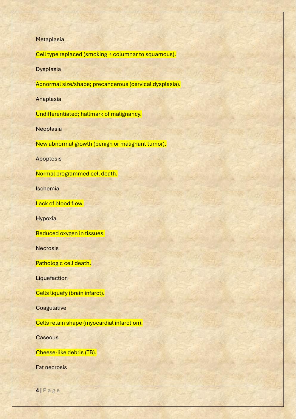 Preview page 4 of NR283: PATHOPHYSIOLOGY FINAL STUDY  GUIDE EXAM