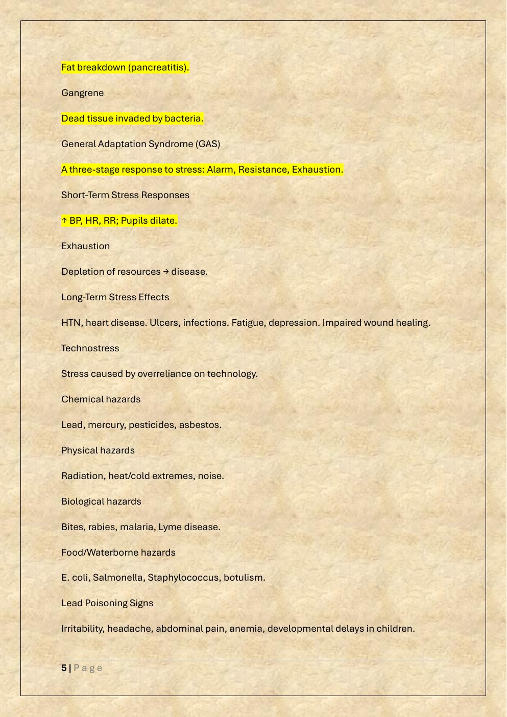 Preview page 5 of NR283: PATHOPHYSIOLOGY FINAL STUDY  GUIDE EXAM