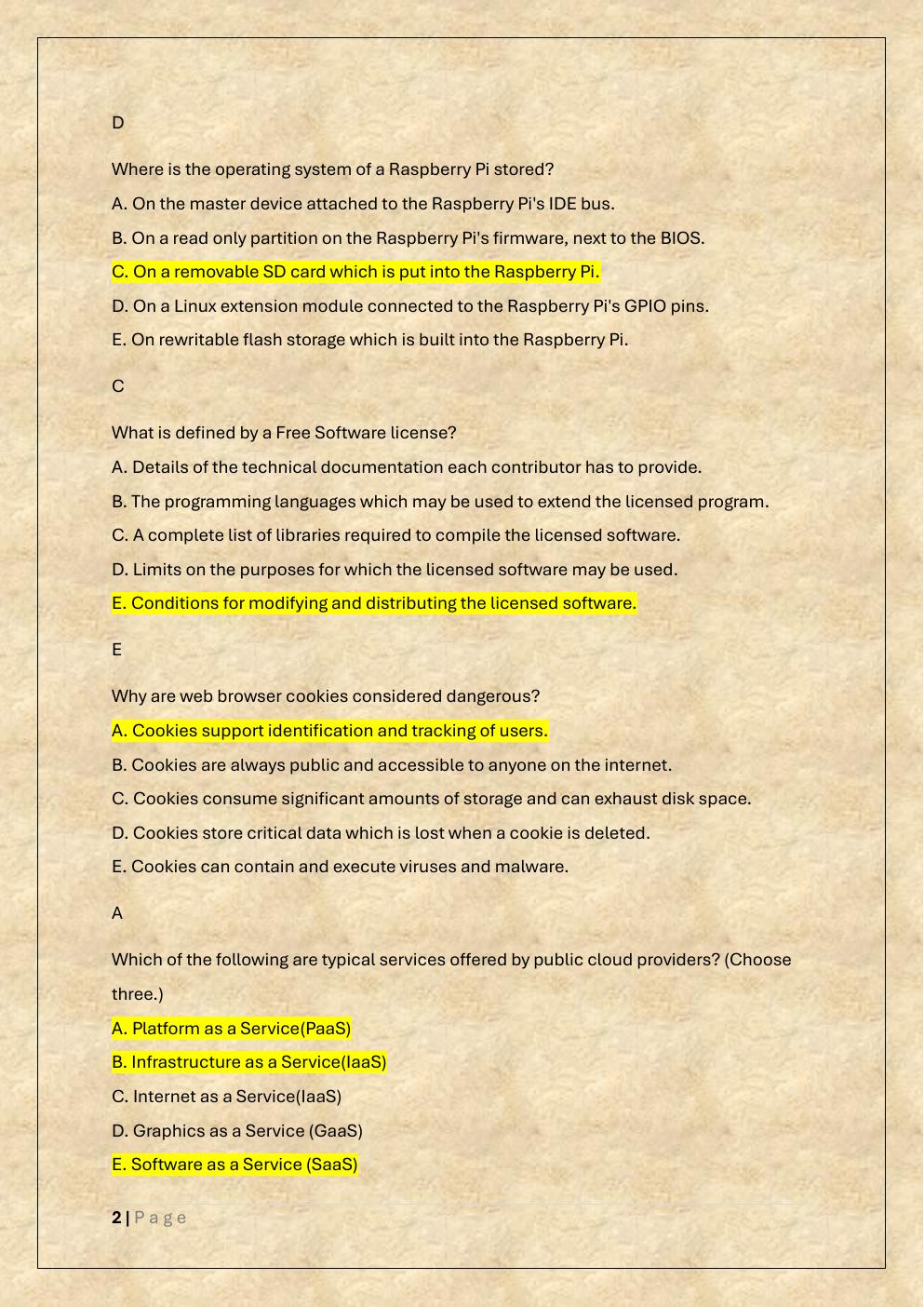 Preview page 2 of WGU C851(LINUX FOUNDATION) EXAM