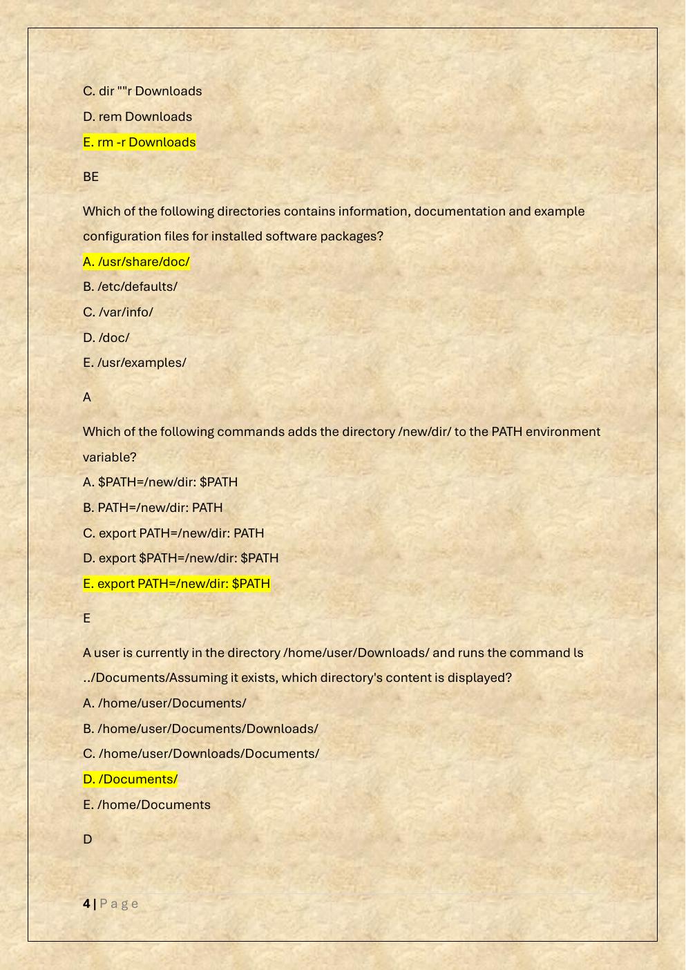 Preview page 4 of WGU C851(LINUX FOUNDATION) EXAM