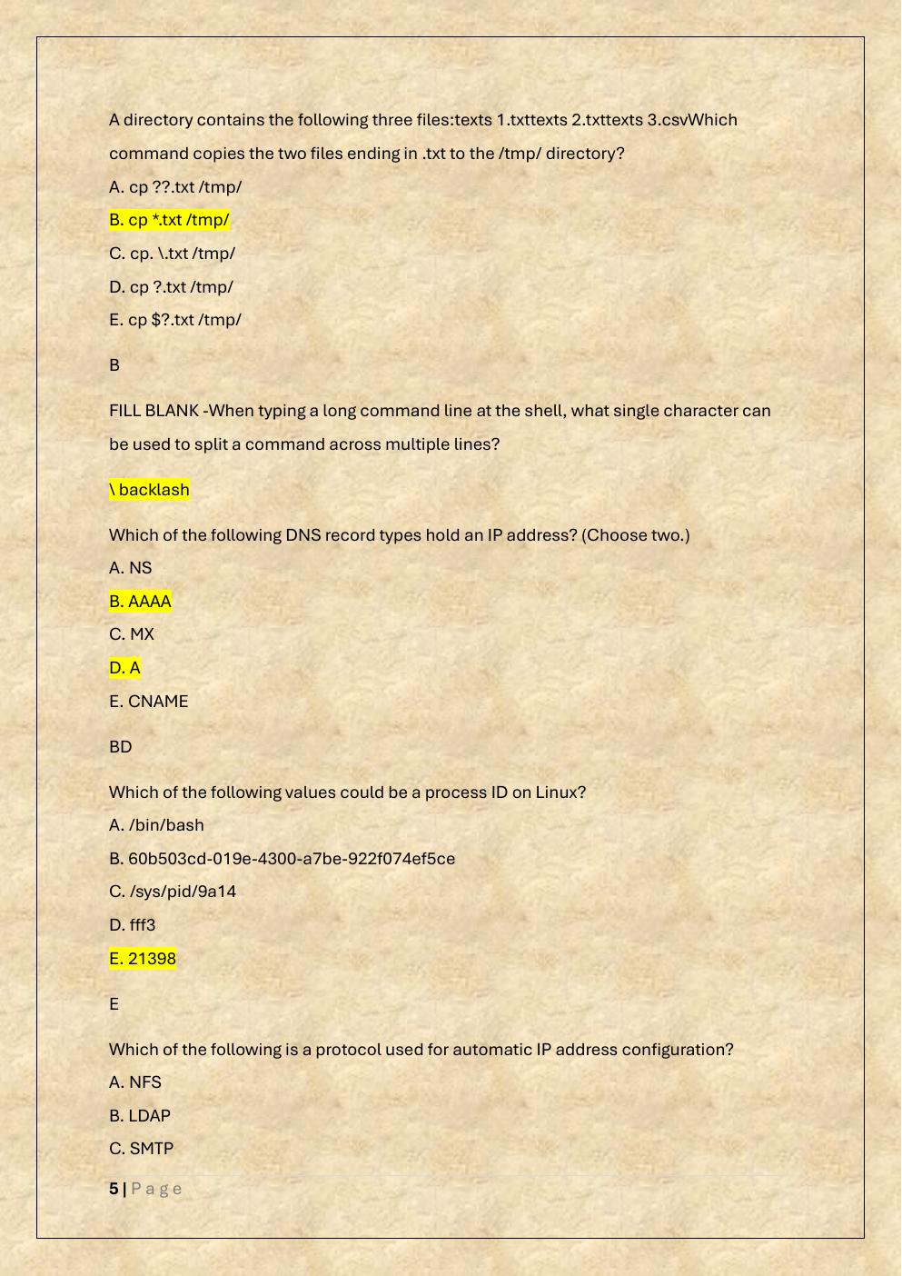 Preview page 5 of WGU C851(LINUX FOUNDATION) EXAM