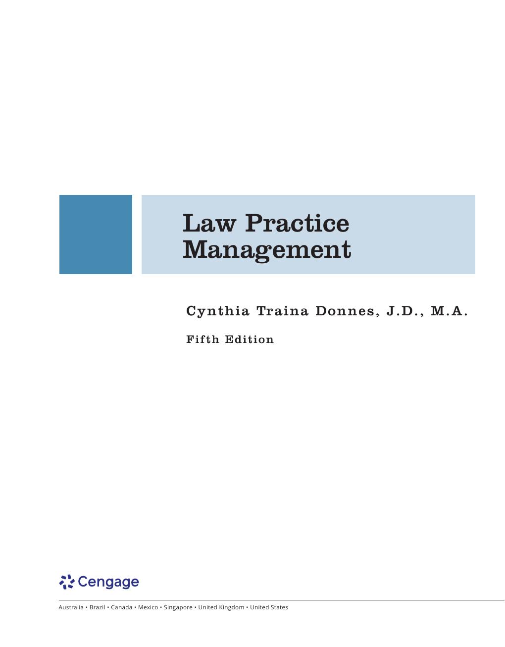 Preview page 4 of Law Practice Management 5th Editions by Cynthia Traina Donnes