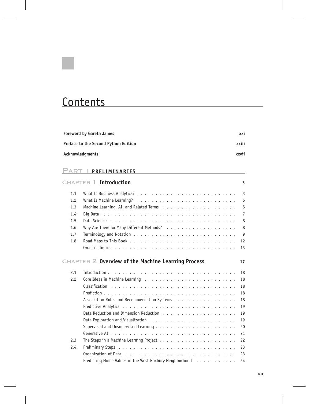 Preview page 9 of Machine Learning for Business Analytics Concepts, Techniques, and Applications in Python 2nd Edition by Galit Shmueli, P