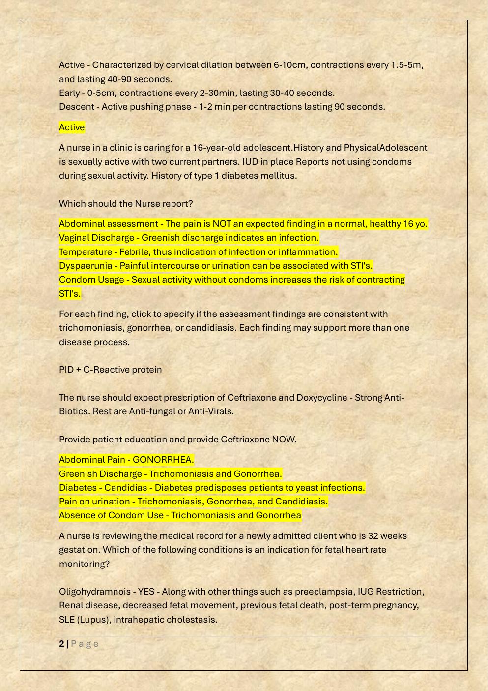 Preview page 2 of ATI MATERNAL NEWBORN TEST A&B EXAM  2023