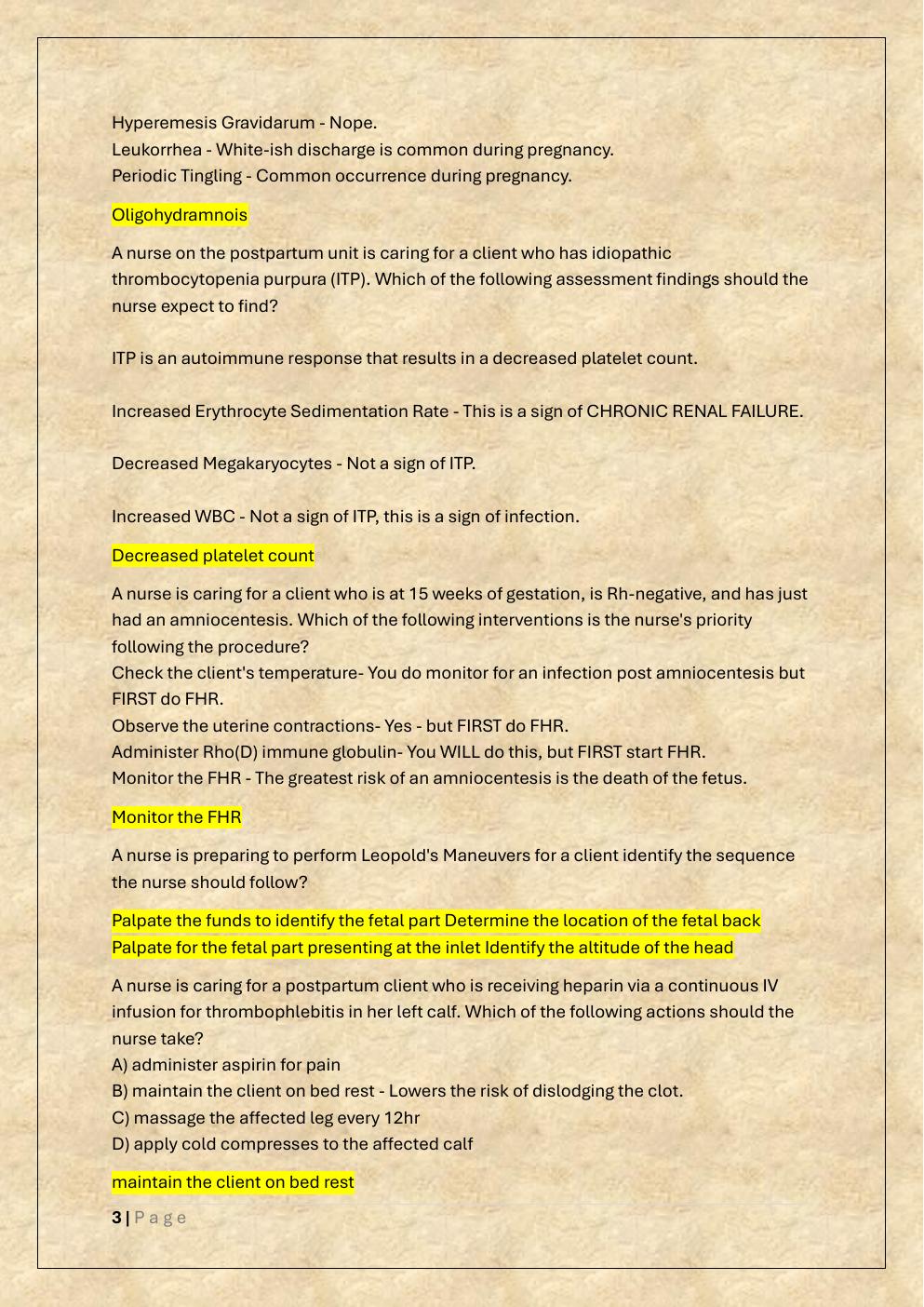 Preview page 3 of ATI MATERNAL NEWBORN TEST A&B EXAM  2023