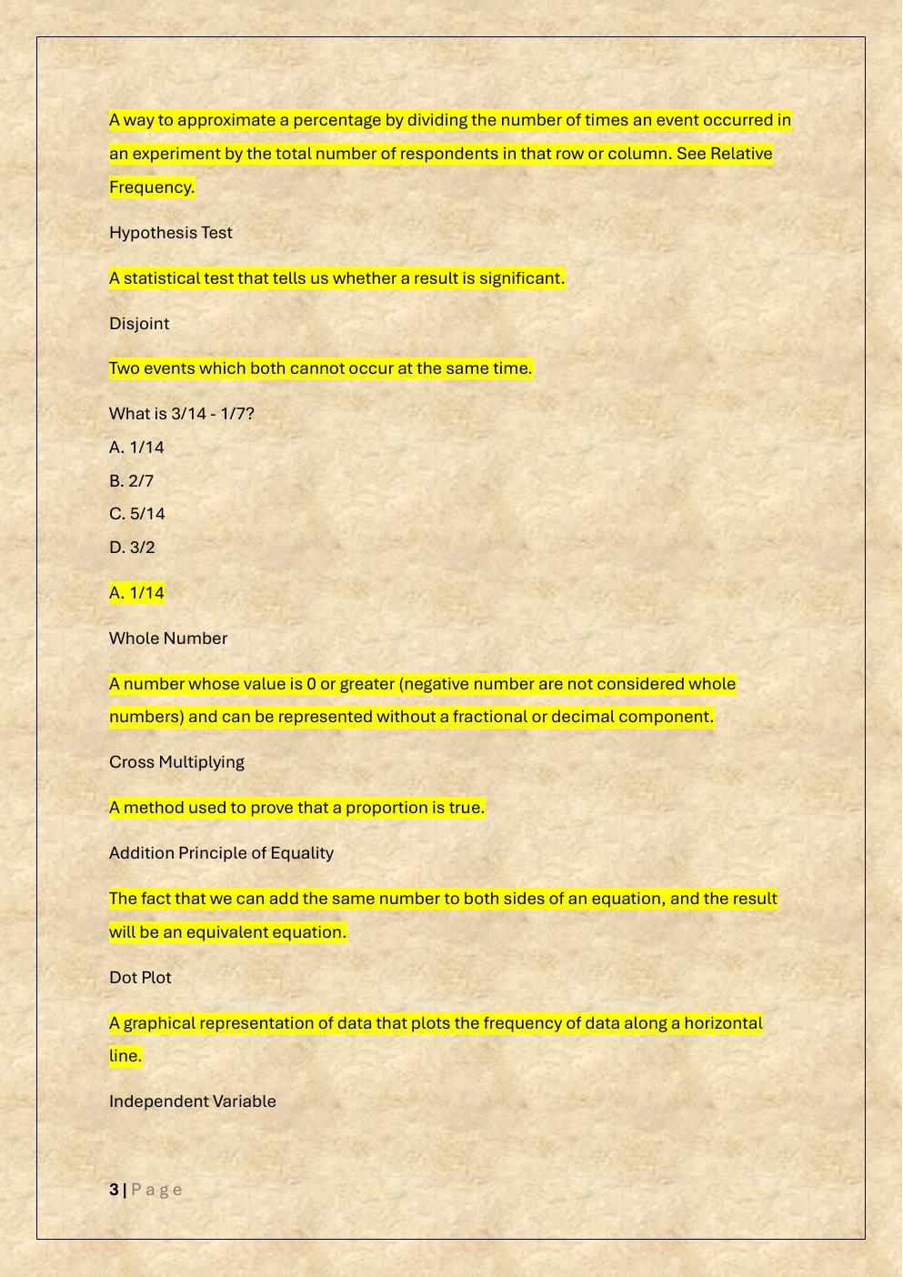 Preview page 3 of WGU C784 -APPLIED HEALTHCARE  STATISTICS OBJECTIVE ASSESSMENT #1  EXAM
