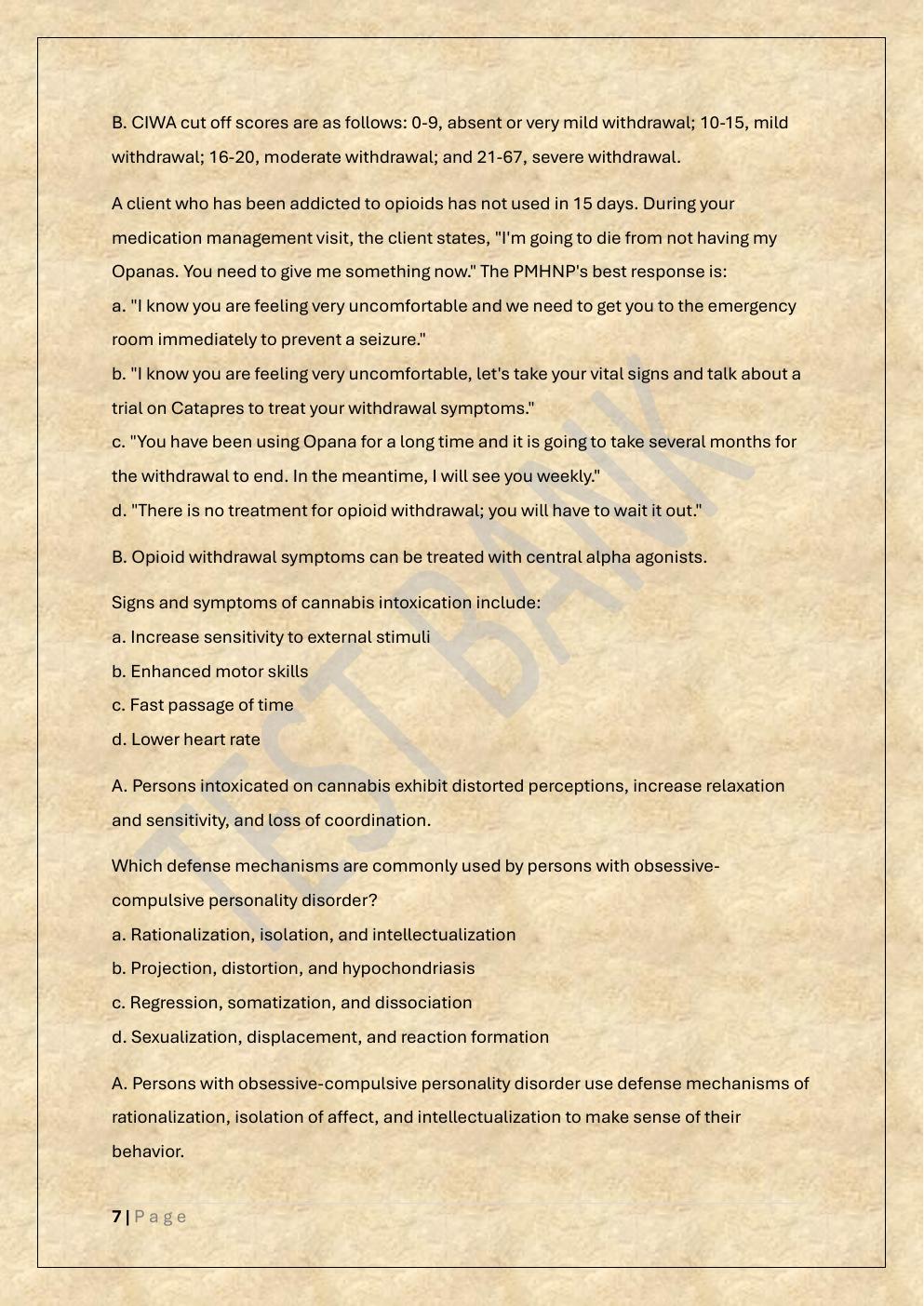 Preview page 7 of GEORGETTE REVIEW PMHNP EXAM TEST  BANK