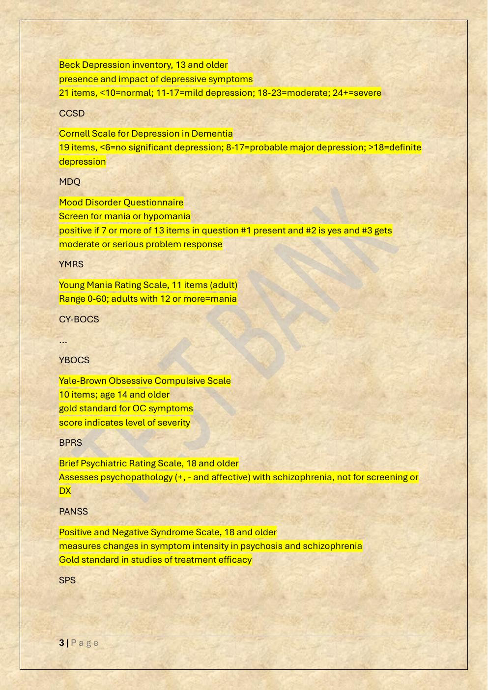 Preview page 3 of PMHNP  COMPREHENSIVE EXAM TEST BANK
