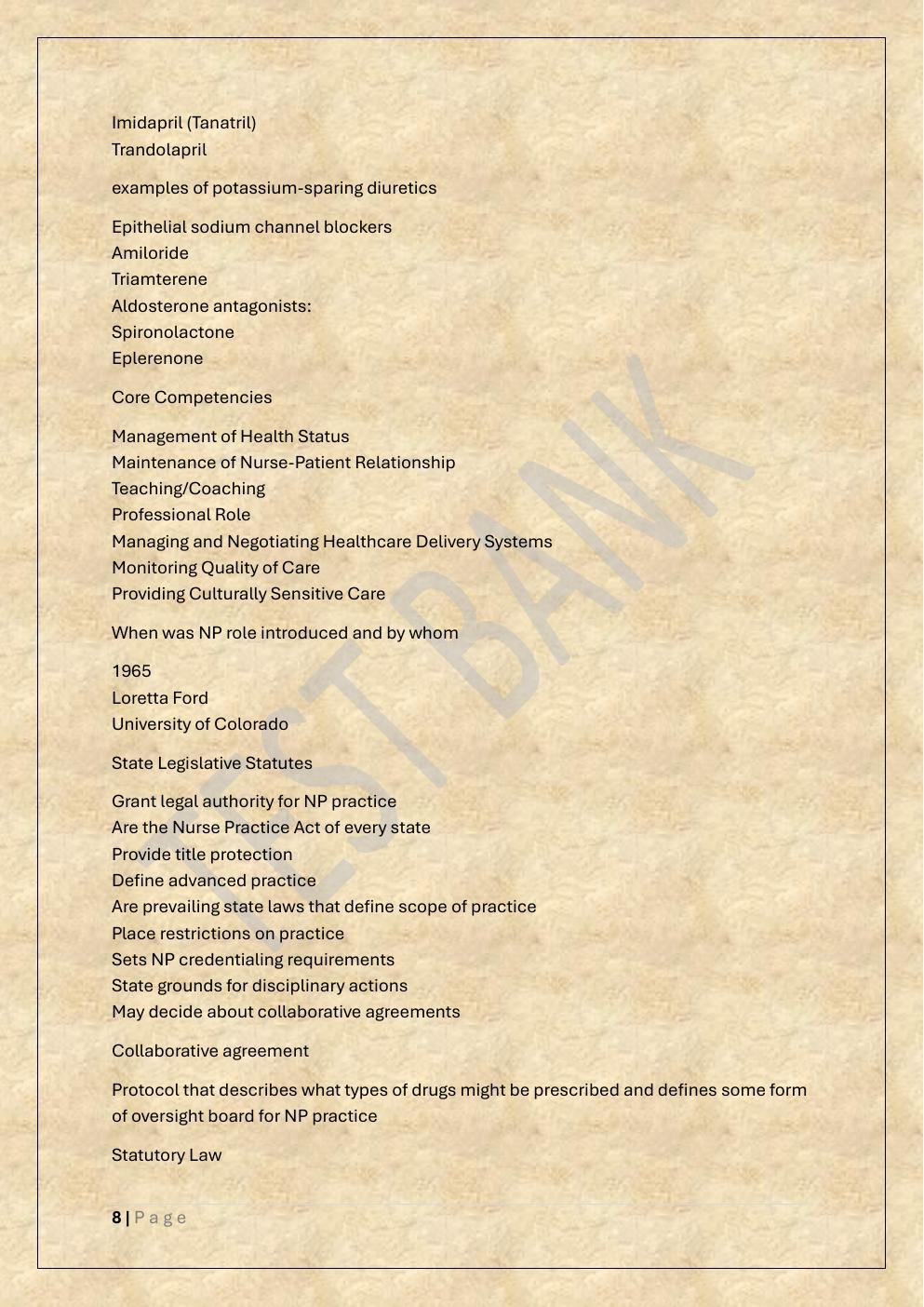 Preview page 8 of PMHNP  COMPREHENSIVE EXAM TEST BANK