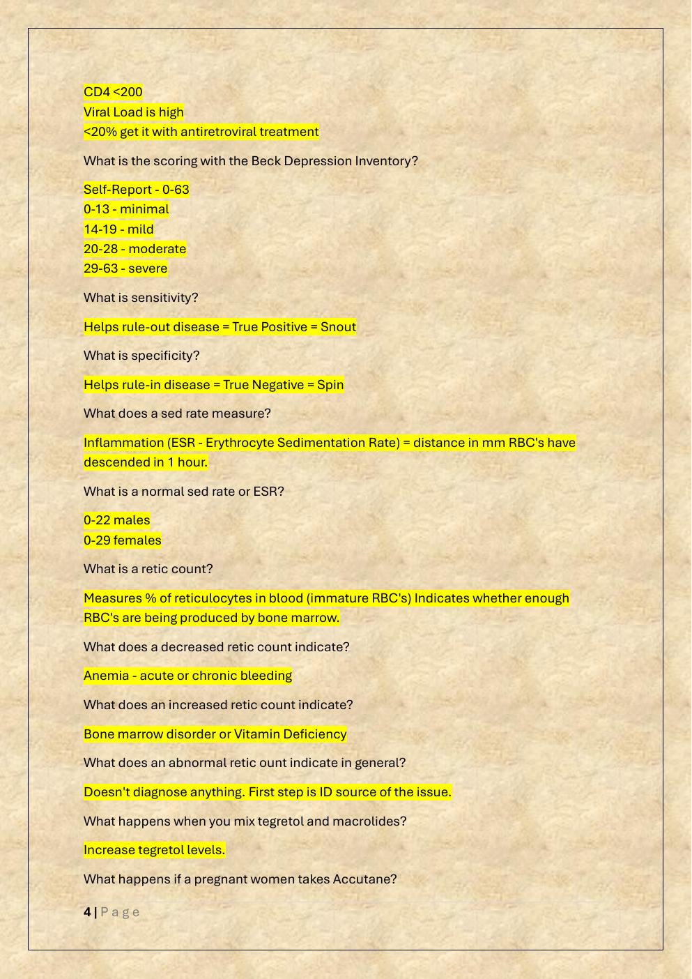 Preview page 4 of PMHNP EXAM REPORTED QUESTIONS