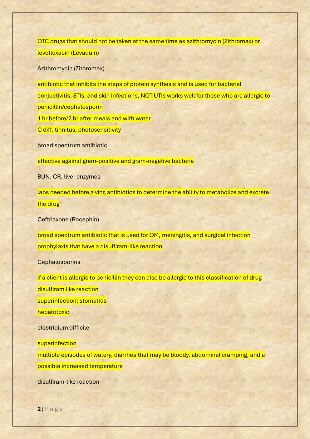 Preview page 2 of NSG 318 FINAL EXAM