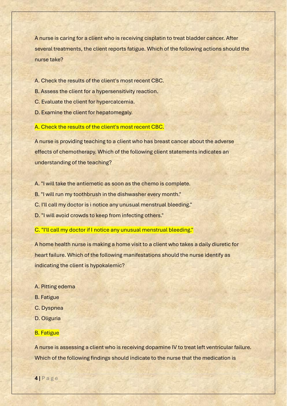 Preview page 4 of ATI RN PHARMACOLOGY RETAKE 2 EXAM