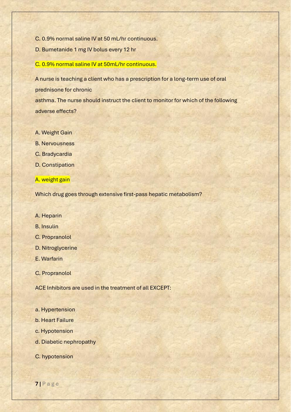 Preview page 7 of ATI RN PHARMACOLOGY RETAKE 2 EXAM