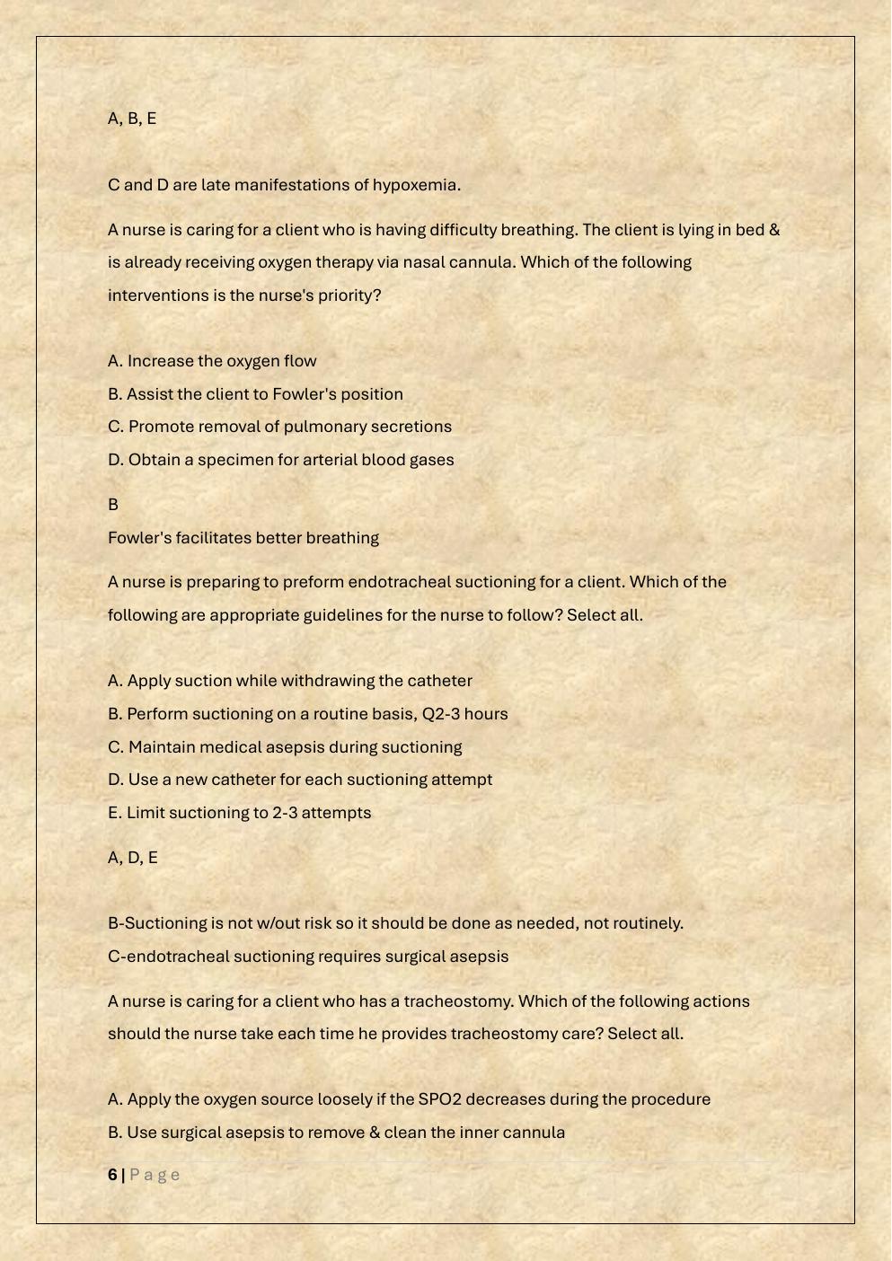 Preview page 6 of ATI RN FUNDAMENTALS PROCTORED EXAM  A, B, RETAKE & STUDY GUIDE WITH NGN
