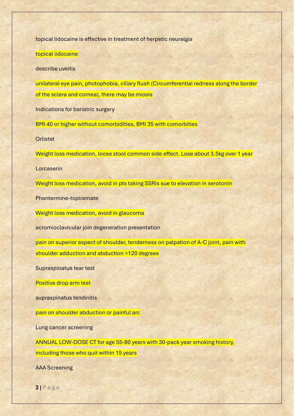 Preview page 2 of ABIM INTERNAL MEDICINE BOARDS & ITE  EXAM