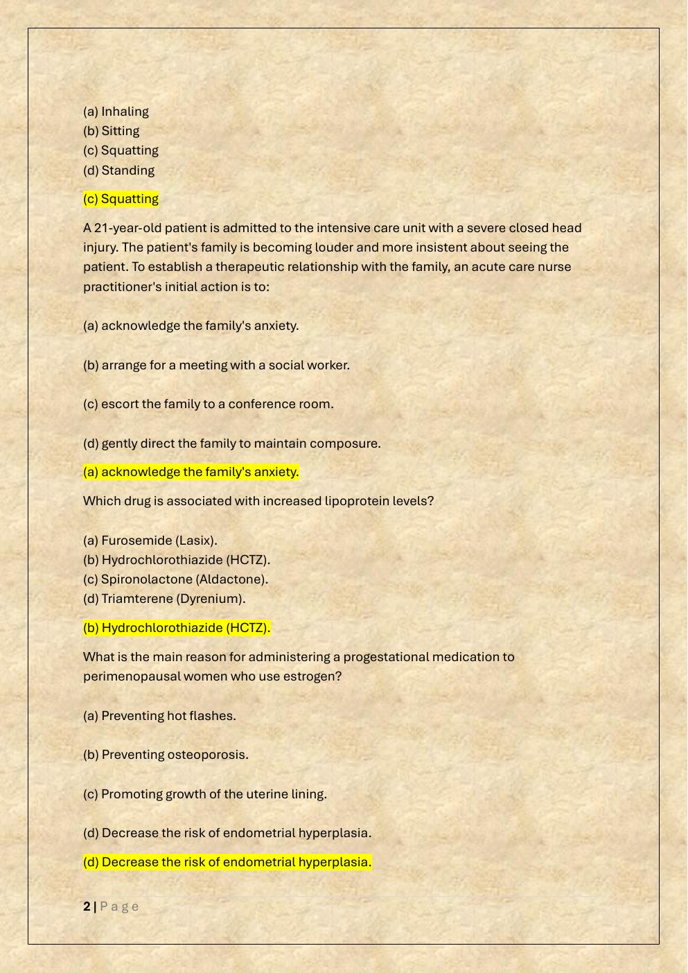Preview page 2 of ANCC PRACTICE QUESTIONS EXAM|PMHNP  CERTIFICATION EXAM REVIEW & STUDY  GUIDE