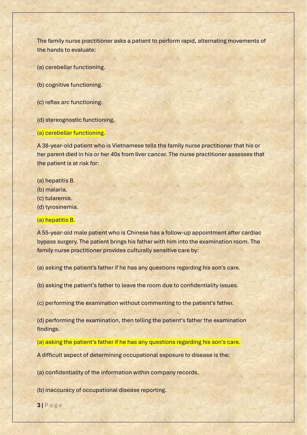 Preview page 3 of ANCC PRACTICE QUESTIONS EXAM|PMHNP  CERTIFICATION EXAM REVIEW & STUDY  GUIDE