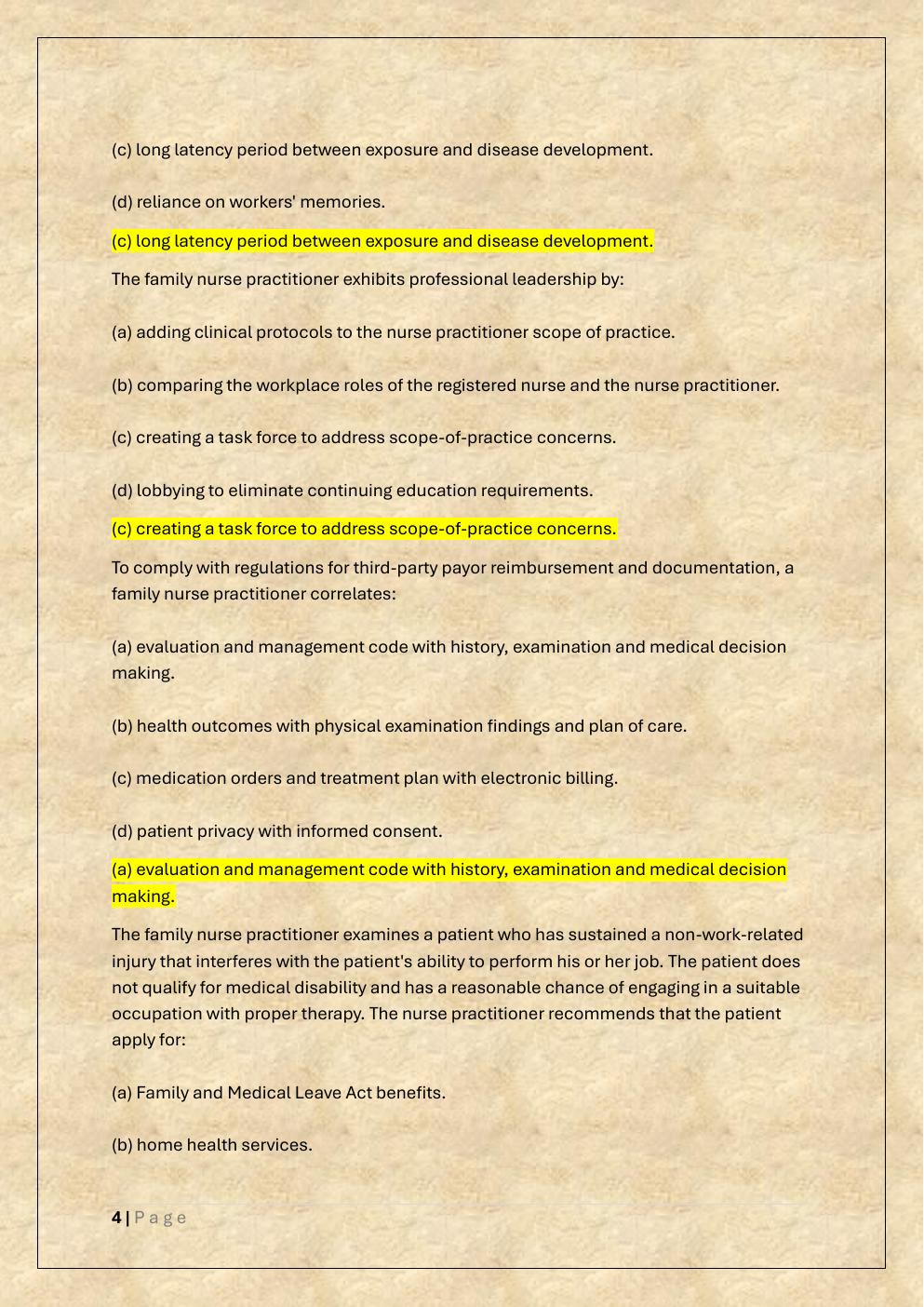 Preview page 4 of ANCC PRACTICE QUESTIONS EXAM|PMHNP  CERTIFICATION EXAM REVIEW & STUDY  GUIDE