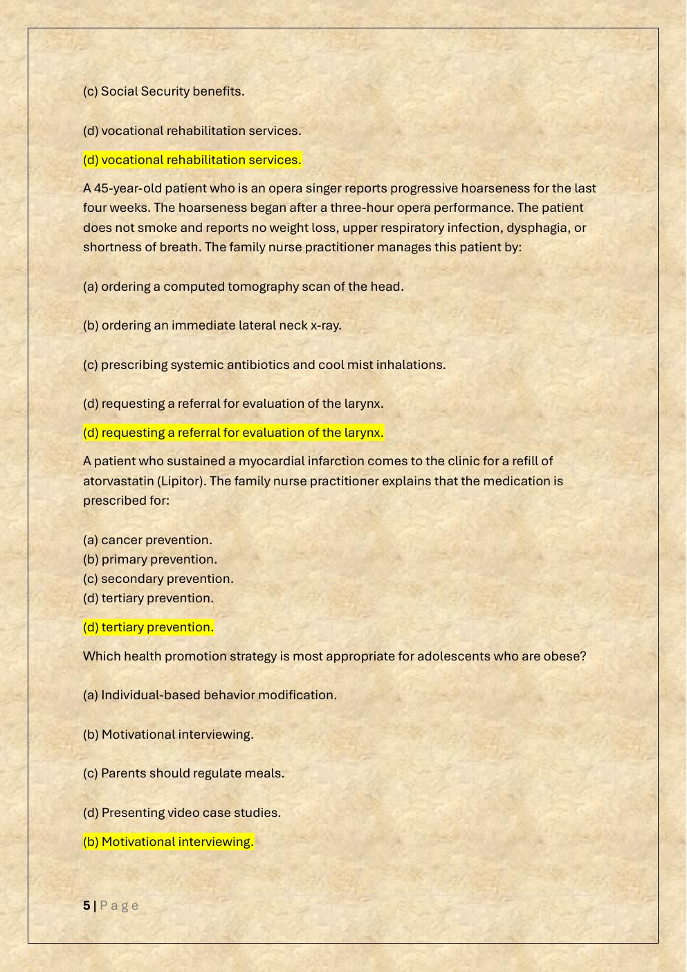 Preview page 5 of ANCC PRACTICE QUESTIONS EXAM|PMHNP  CERTIFICATION EXAM REVIEW & STUDY  GUIDE