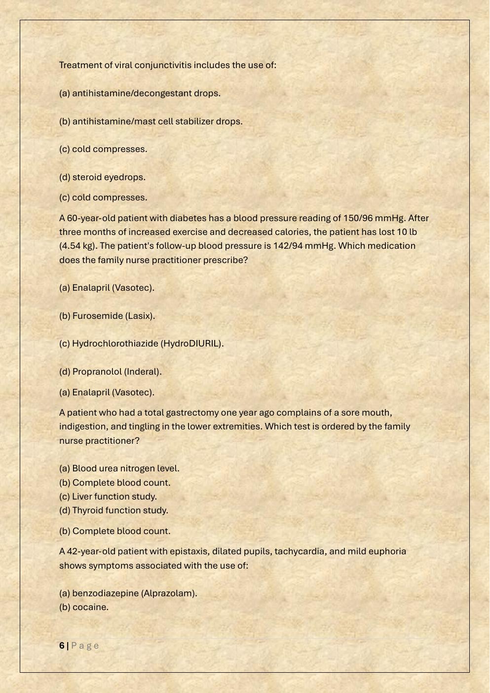 Preview page 6 of ANCC PRACTICE QUESTIONS EXAM|PMHNP  CERTIFICATION EXAM REVIEW & STUDY  GUIDE
