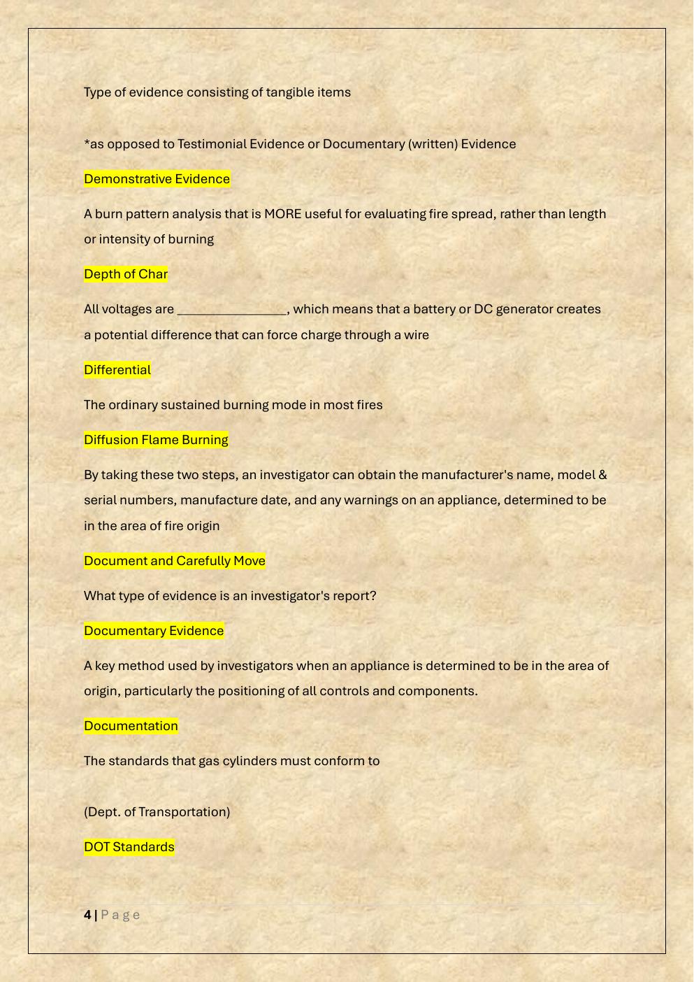 Preview page 4 of CFI CERTIFIED FIRE INVESTIGATOR EXAM  PREP/IAAI CFI EXAM PREP