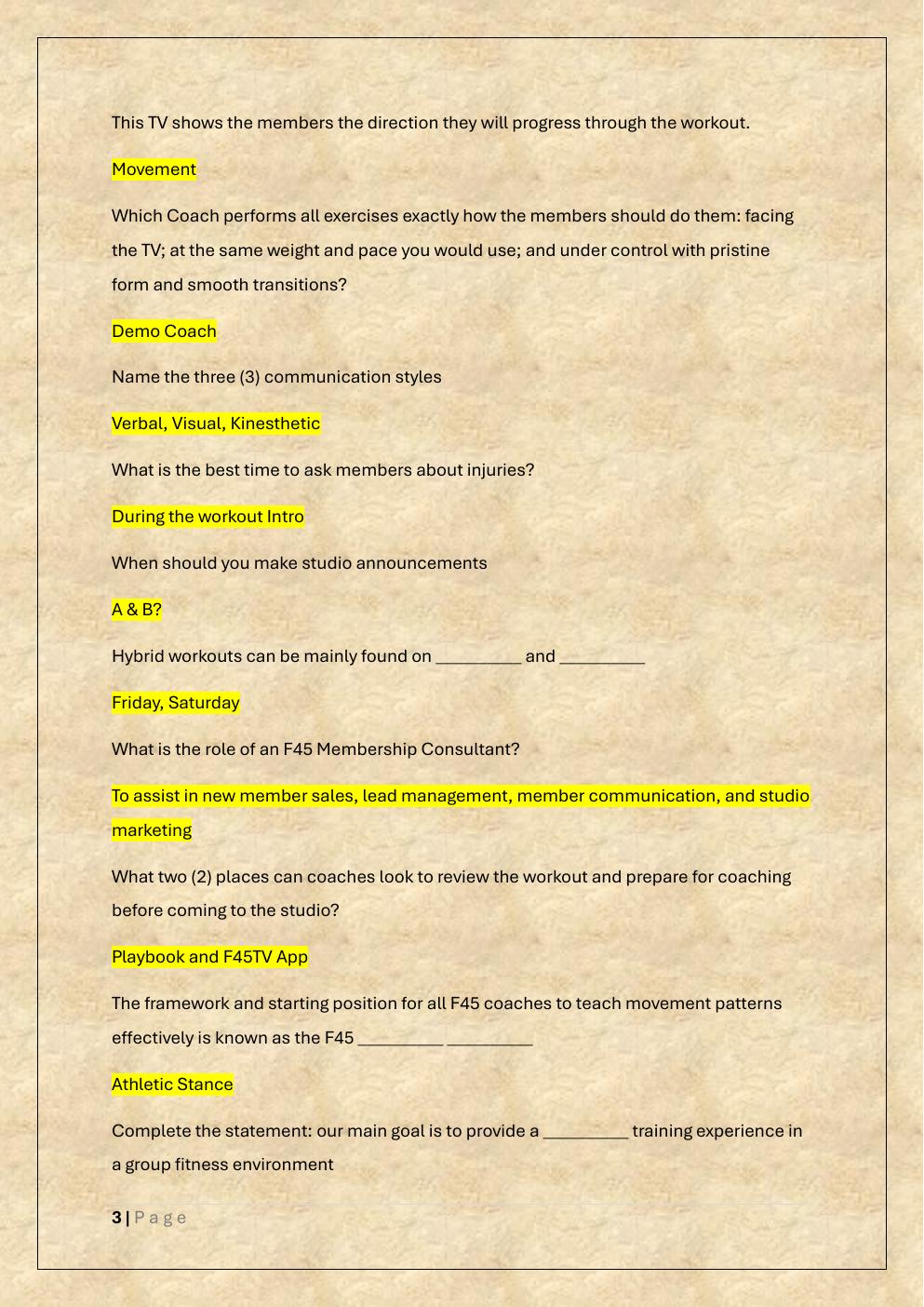 Preview page 3 of F45 COACH INFO CERTIFICATION PRACTICE  EXAM