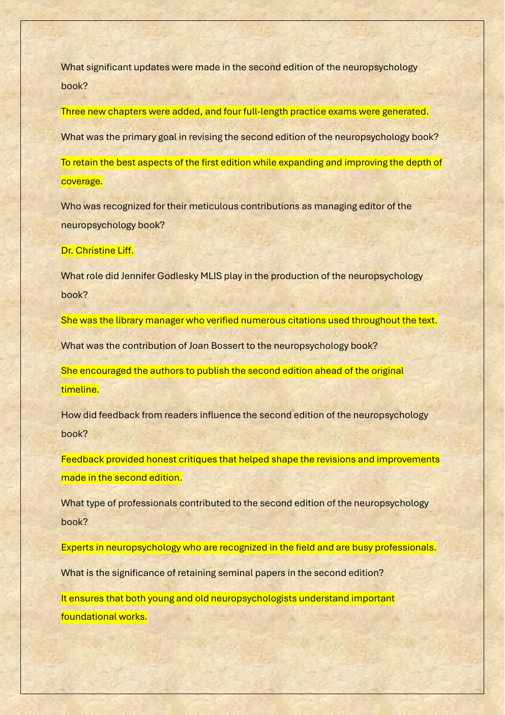 Preview page 4 of CLINICAL NEUROPSYCHOLOGY BOARD  PRACTICE TEST EXAM