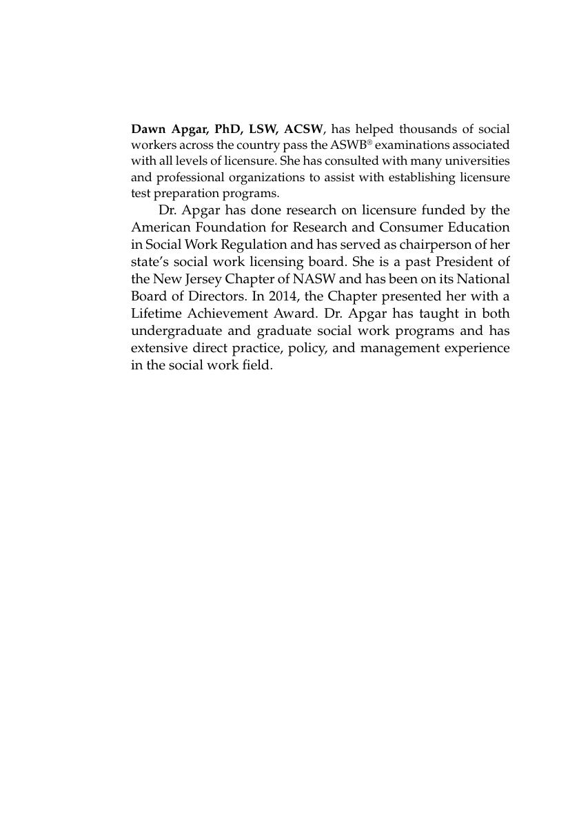 Preview page 3 of Social Work Licensing Bachelors Practice Test (170-Question Full-Length Exam) 3rd Edition By Dawn Apgar eBook PDF