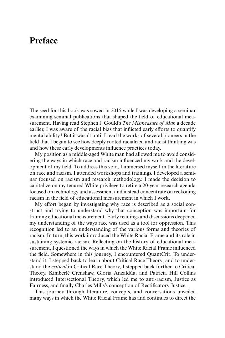 Preview page 8 of Systemic Racism and Educational Measurement Confronting Injustice in Testing, Assessment, and Beyond 1st Edition By Mich