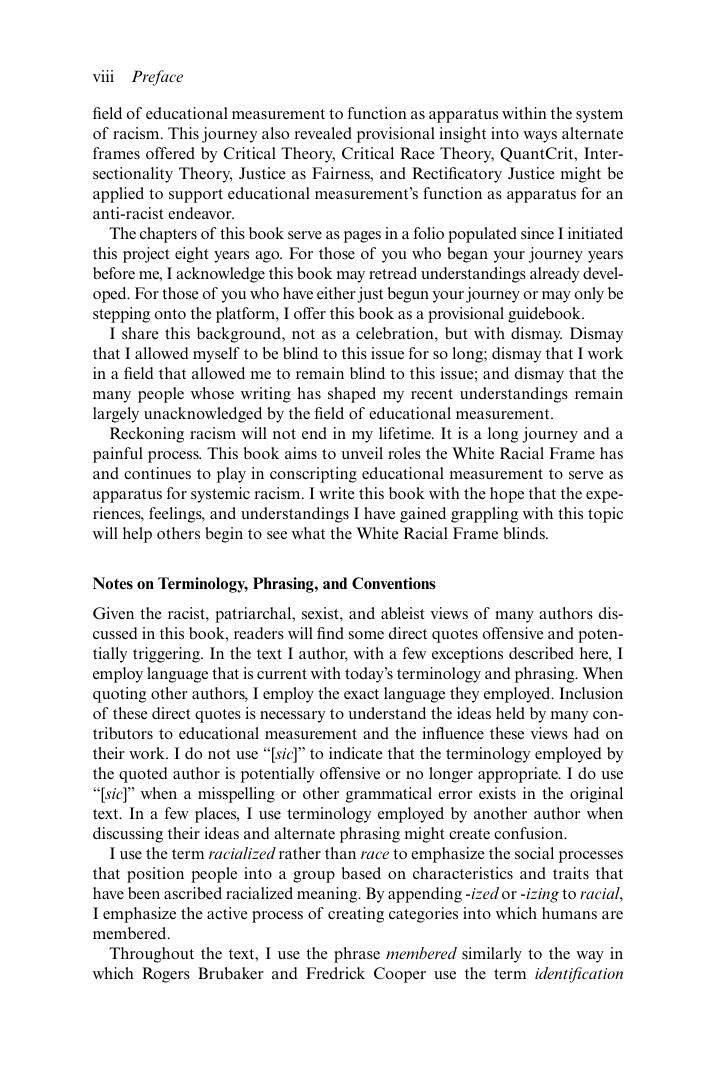 Preview page 9 of Systemic Racism and Educational Measurement Confronting Injustice in Testing, Assessment, and Beyond 1st Edition By Mich