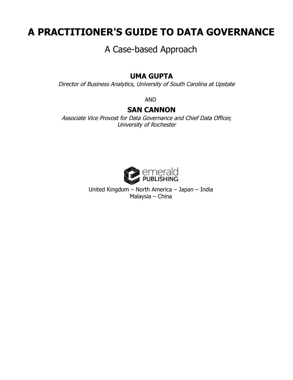 Preview page 4 of (EPUB) eBook A Practitioner's Guide to Data Governance A Case-Based Approach By Uma Gupta , San Cannon