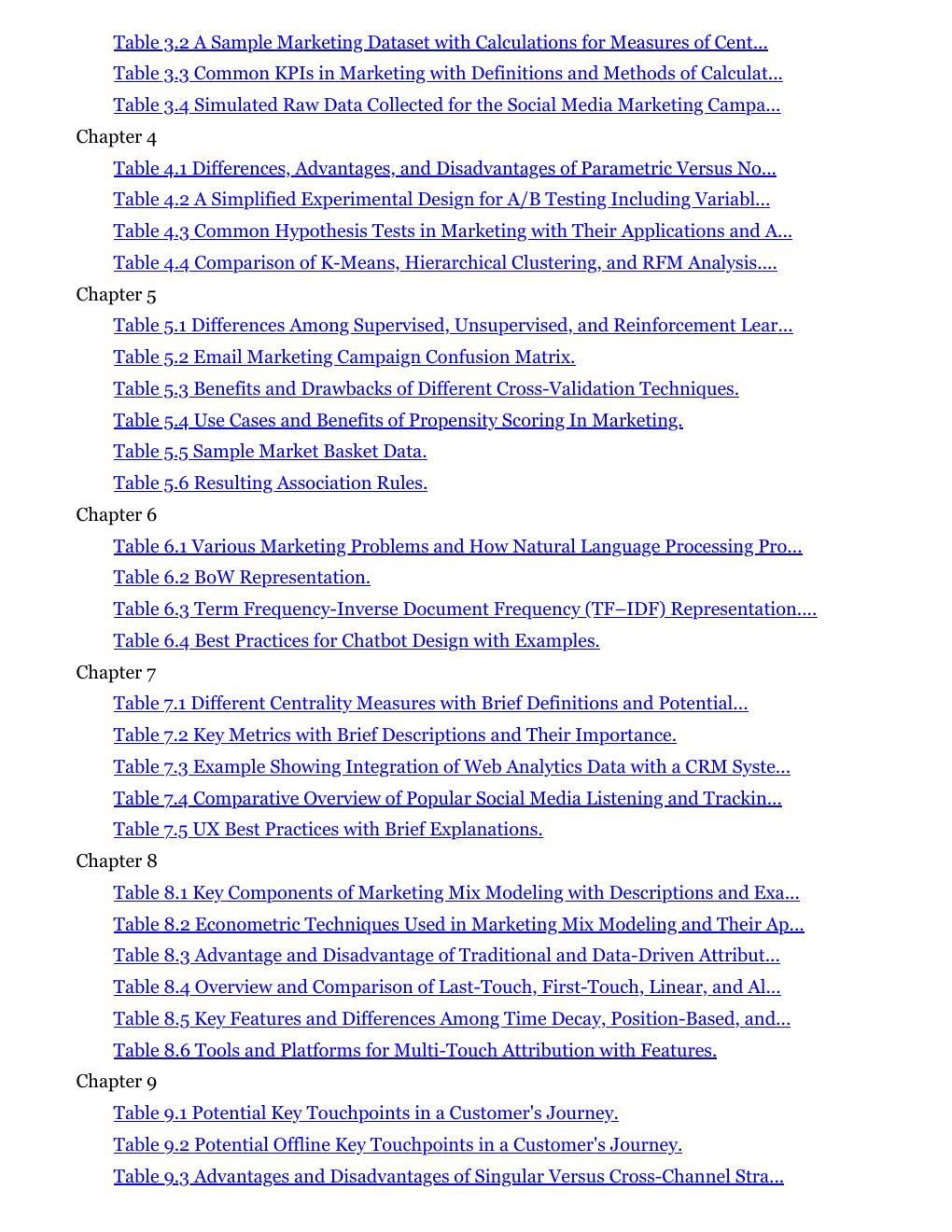 Preview page 6 of (EPUB) eBook Mastering Marketing Data Science A Comprehensive Guide for Today's Marketers 1st Edition By Iain Brown