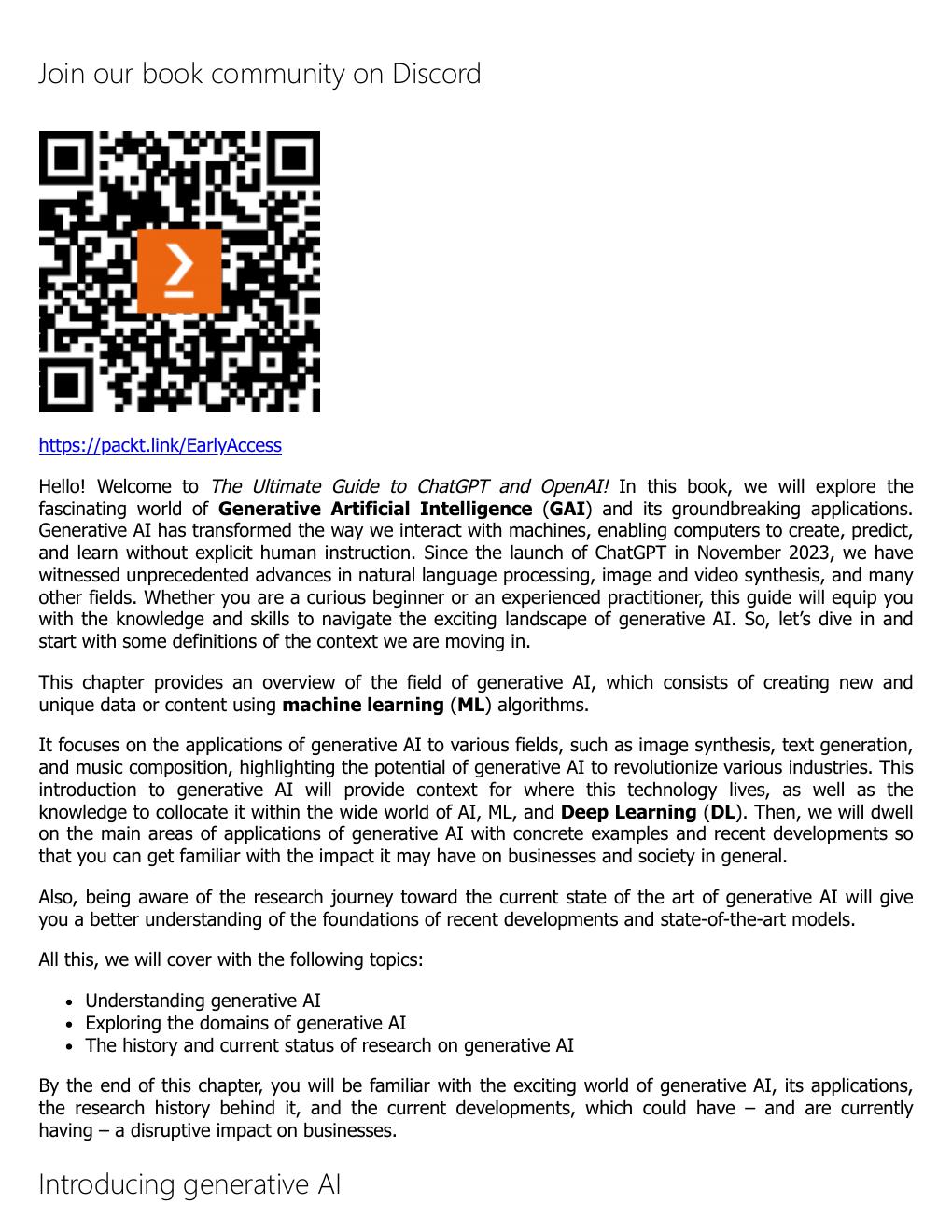 Preview page 7 of (EPUb) eBook Practical Generative AI with ChatGPT Unleash your prompt engineering potential with OpenAI technologies for