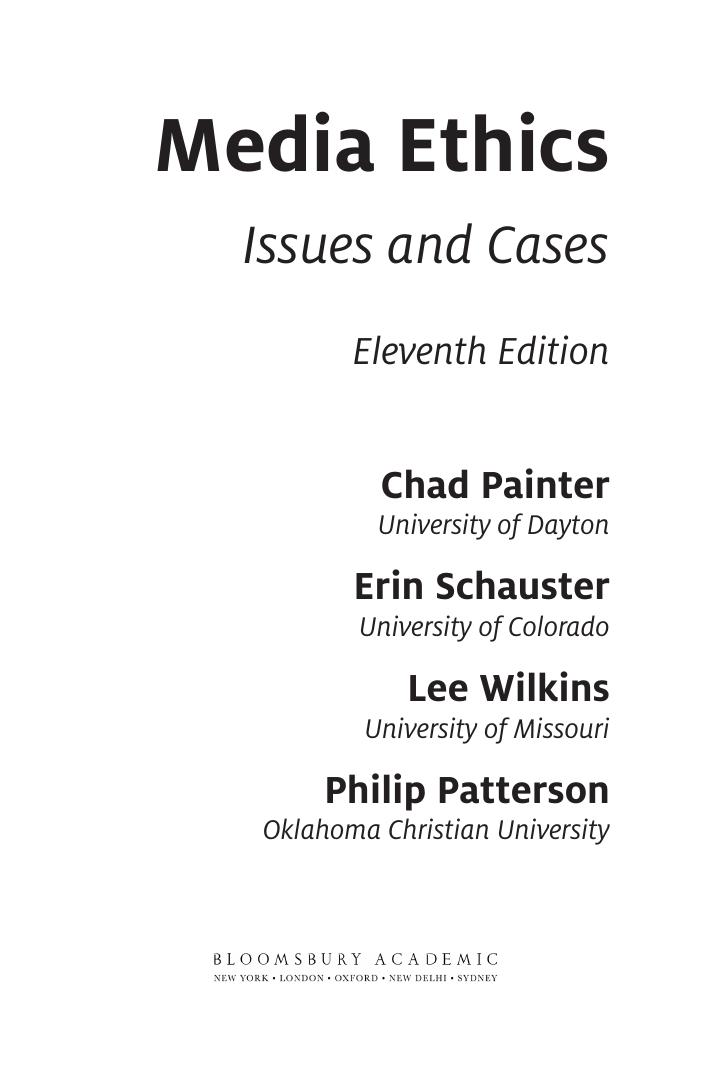 Preview page 4 of Media Ethics Issues and Cases 11th Edition By Chad Painter