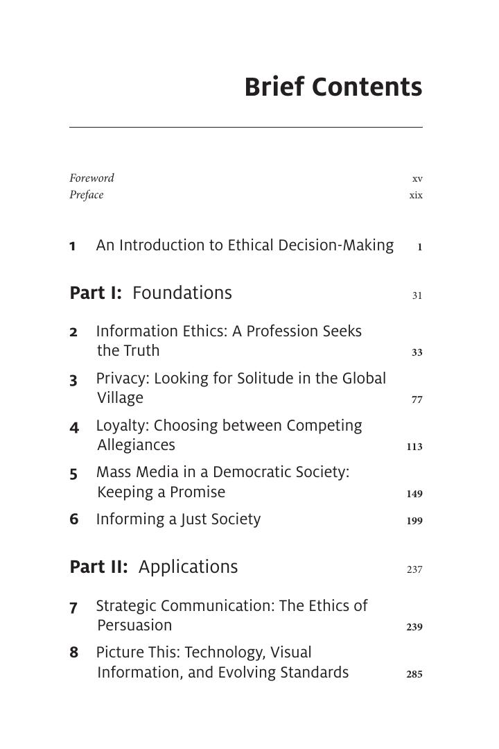 Preview page 8 of Media Ethics Issues and Cases 11th Edition By Chad Painter