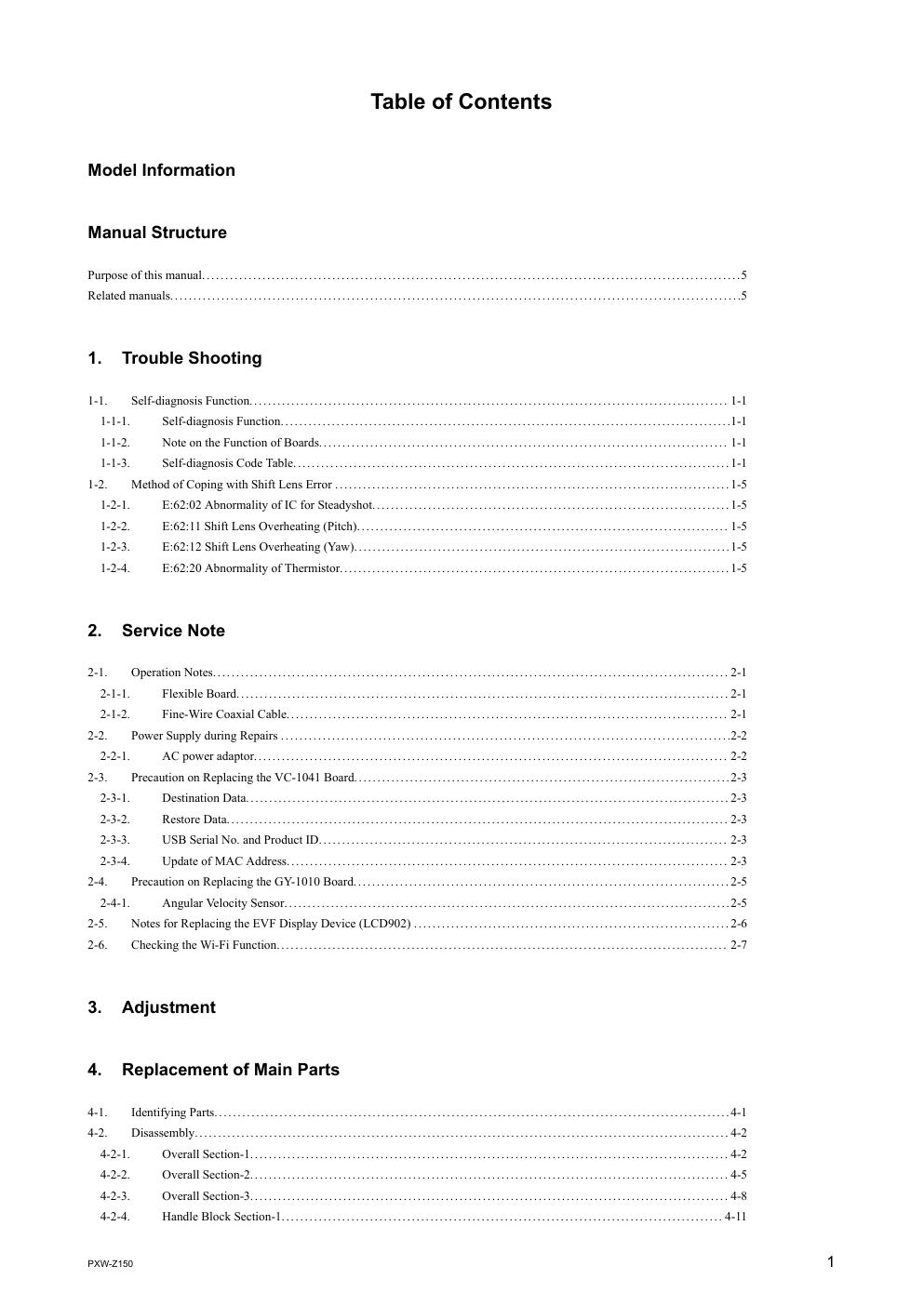 Preview page 9 of Sony PXW-Z150 Service Manual
