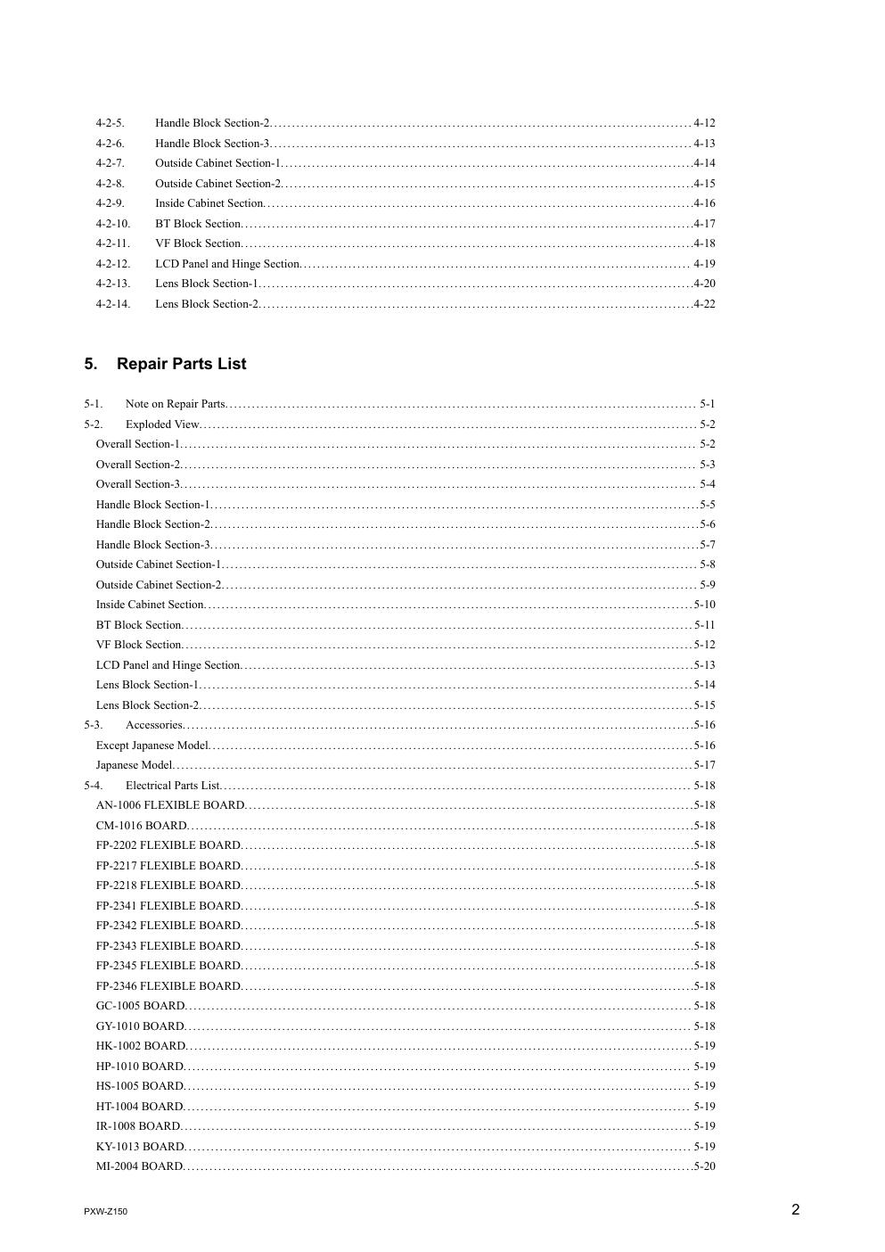 Preview page 10 of Sony PXW-Z150 Service Manual