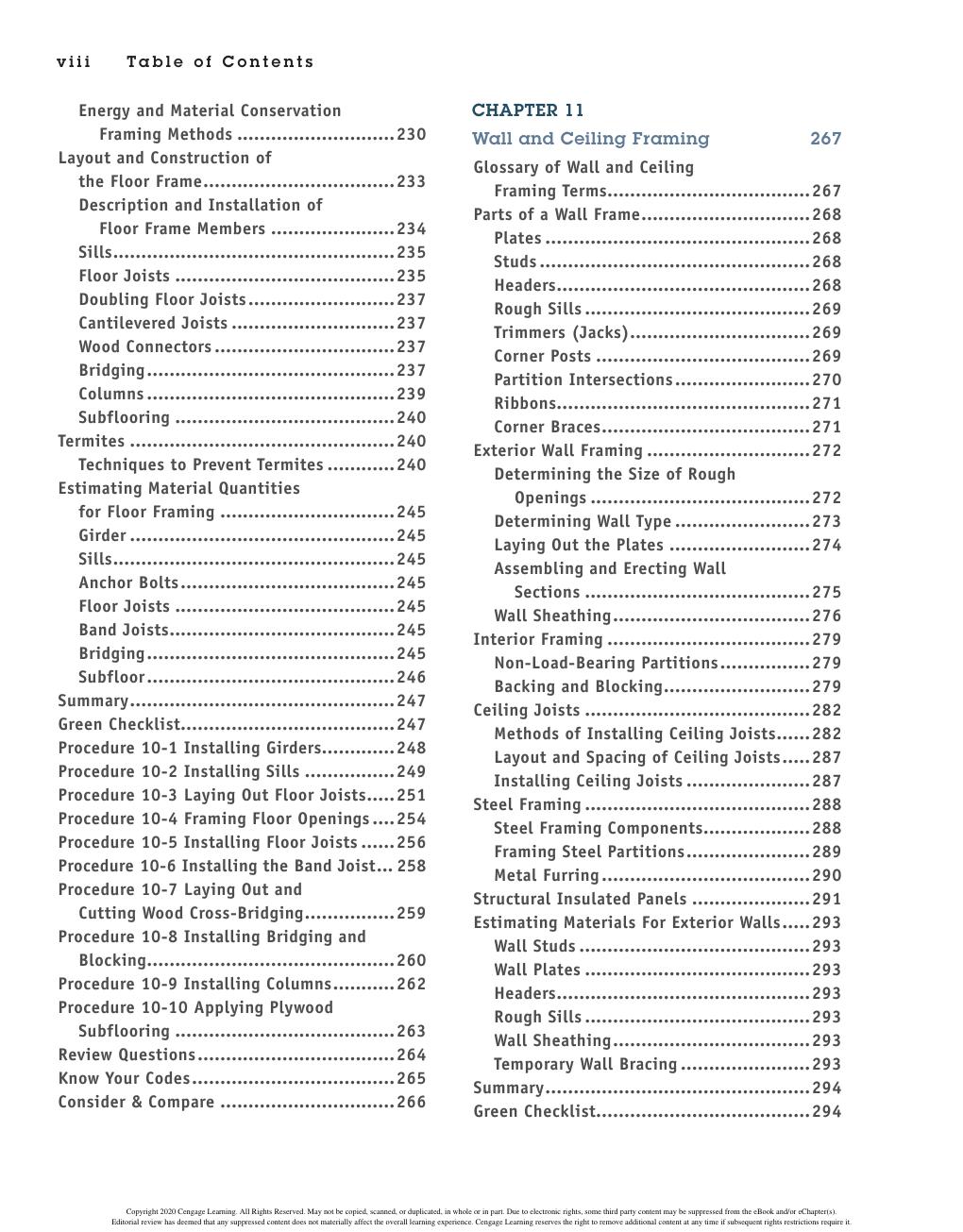Preview page 10 of Residential Construction Academy Carpentry 5th Edition By Floyd Vogt, Gary Brackett