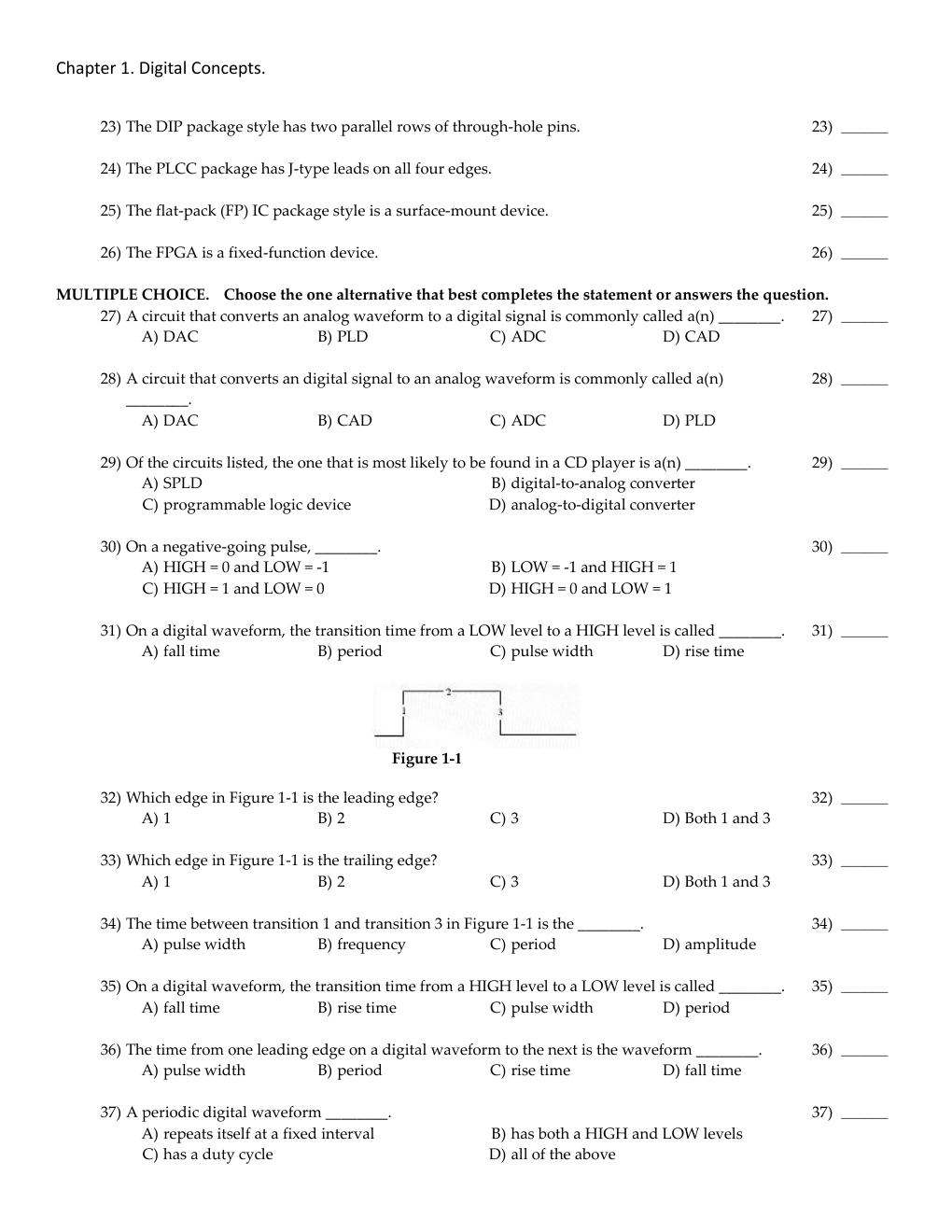 Preview page 2 of Test Bank for Digital Fundamentals (Global Edition) 11th Edition By Thomas L. Floyd