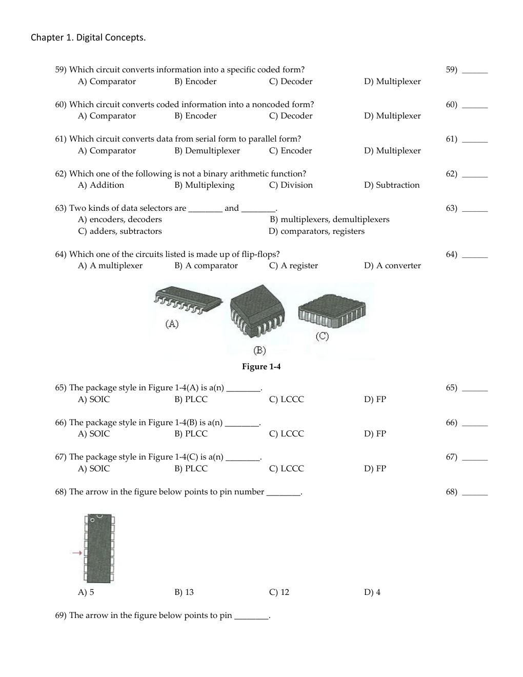Preview page 5 of Test Bank for Digital Fundamentals (Global Edition) 11th Edition By Thomas L. Floyd