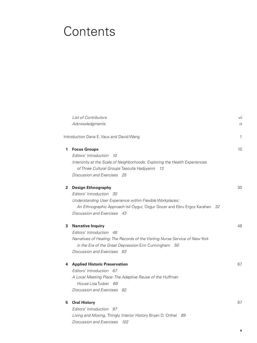 Preview page 6 of Research Methods for Interior Design Applying Interiority By Dana E. Vaux, David Wang