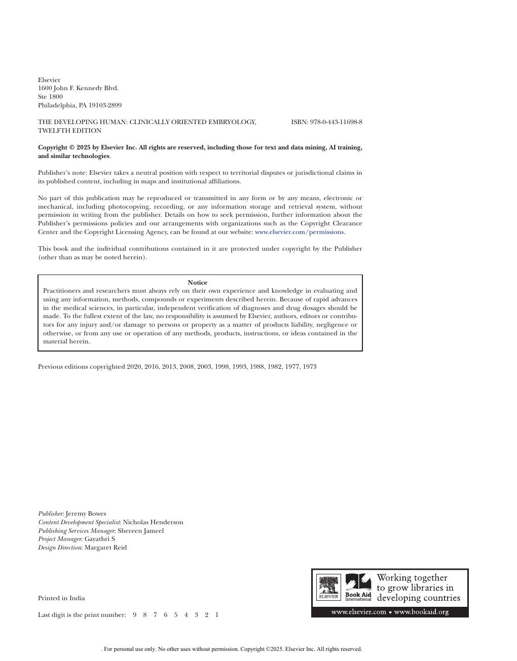 Preview page 5 of The Developing Human Clinically Oriented Embryology 12th Edition By Mark Torchia, T. V. N. Persaud