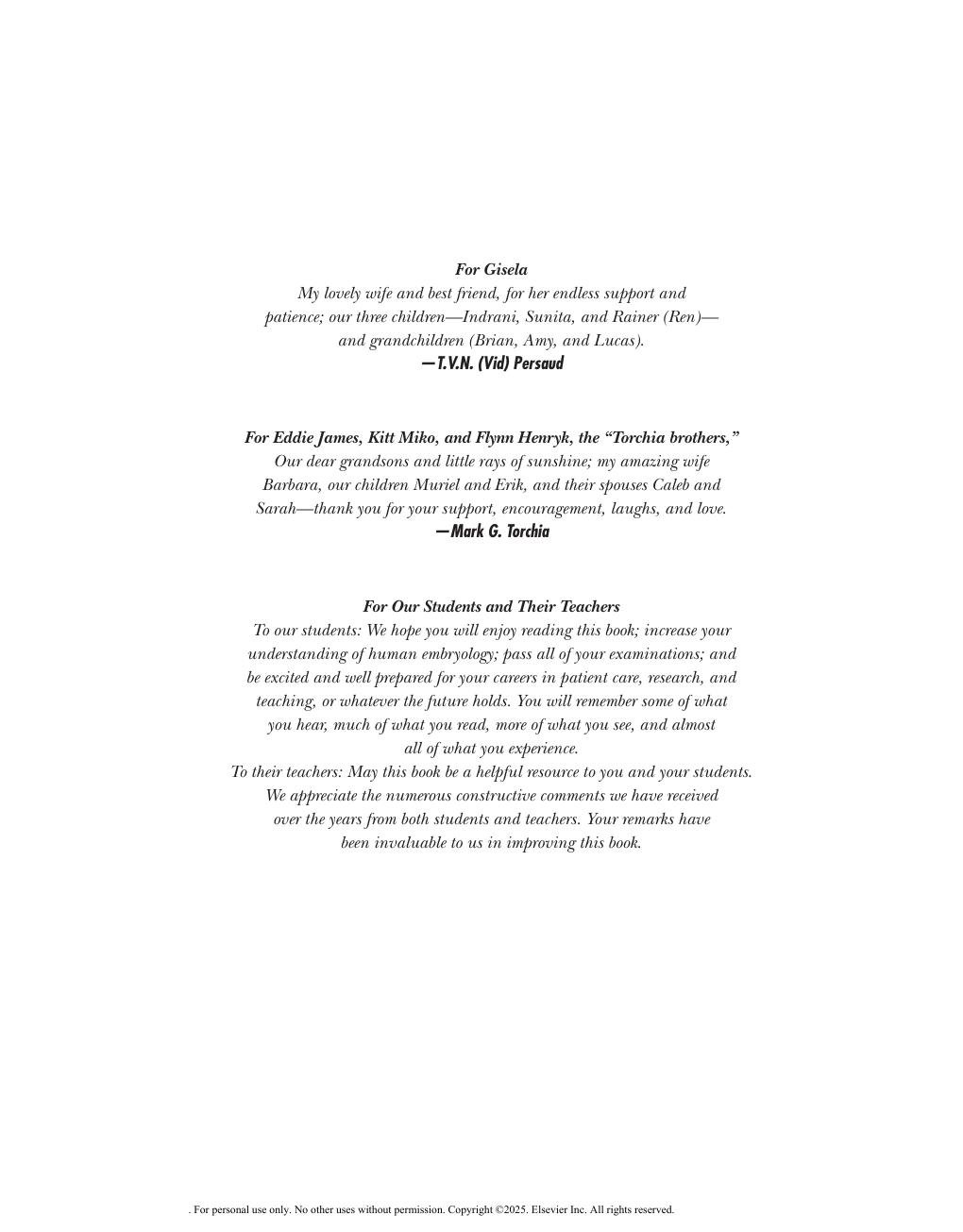 Preview page 6 of The Developing Human Clinically Oriented Embryology 12th Edition By Mark Torchia, T. V. N. Persaud