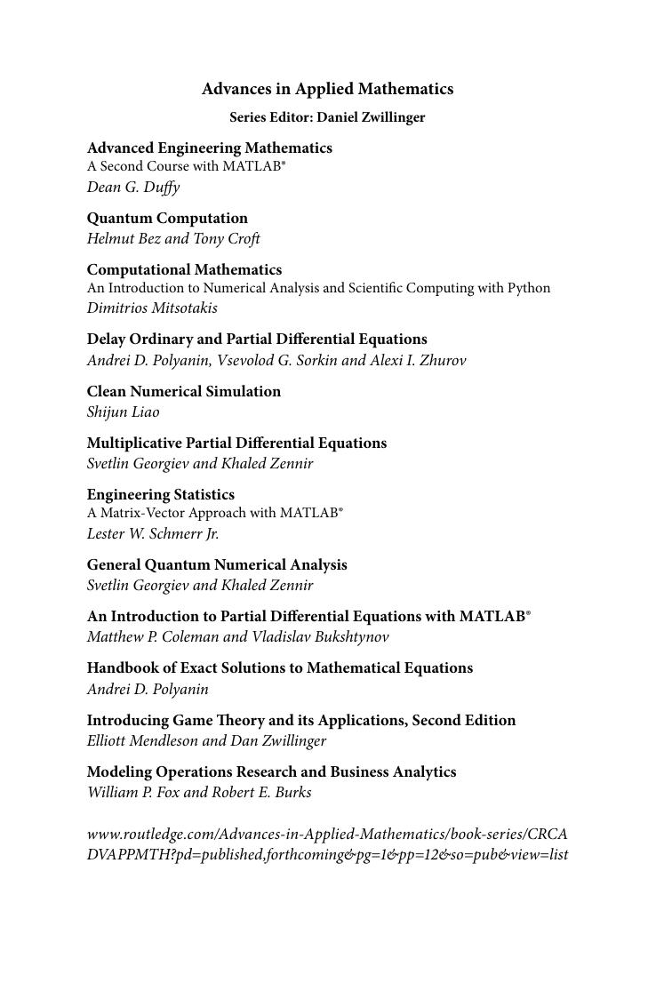Preview page 3 of Modeling Operations Research and Business Analytics 1st Edition by William Fox, Robert Burks