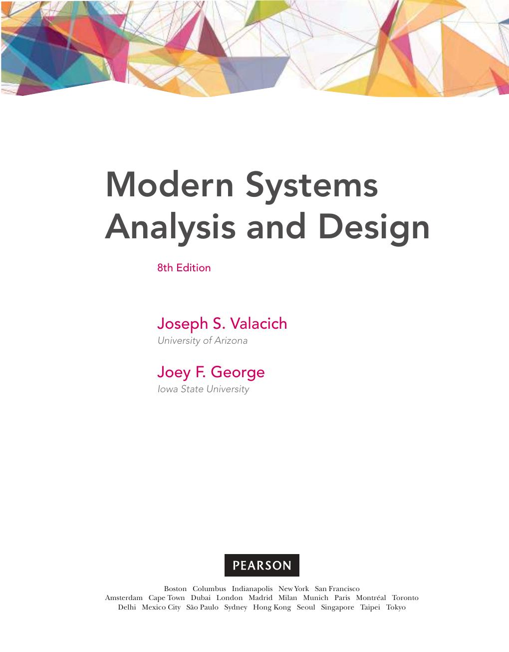 Preview page 2 of Modern Systems Analysis and Design 8th Edition by Joseph Valacich, Joey George